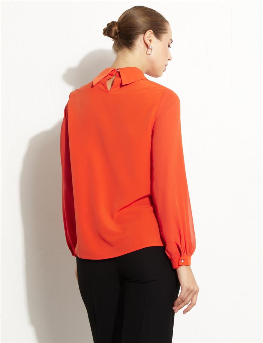 Blouse-Coral KY-B23-70004-37