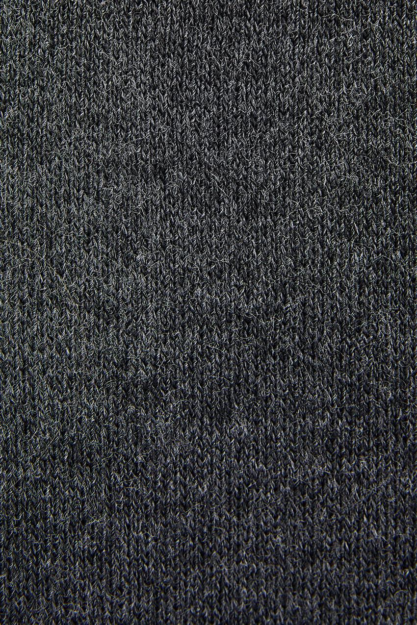 Polo Yaka Kolsuz Triko Elbise-Antrasit 23F1XD97-108