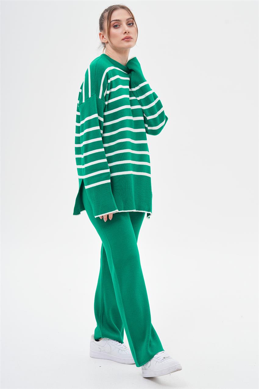 Pantolonlu Triko Takım-Yeşil Evo-001-21