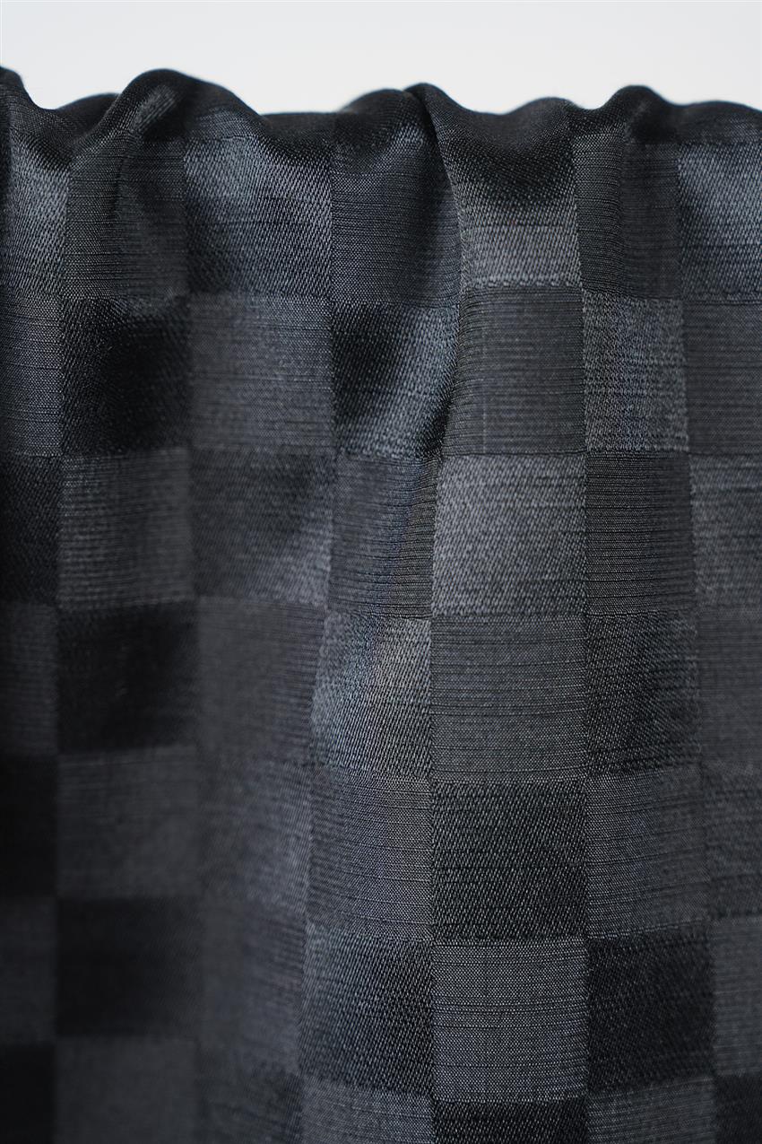 Monogrom Damalı Şal-Siyah Beyaz R555-203