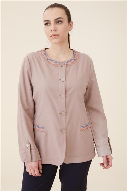 Large Body Pati Embroidered Jacket Soil 3505-85