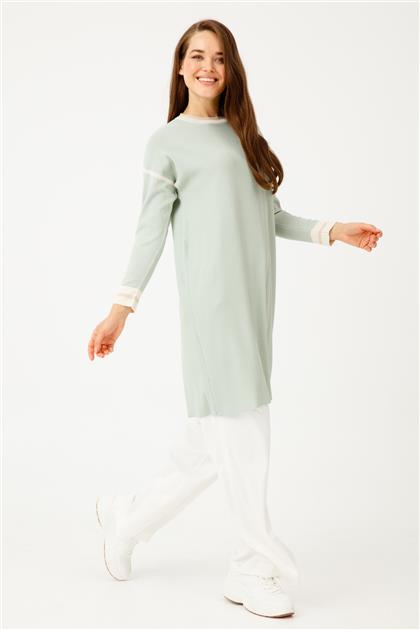 Line Detailed Rayon Tunic Green TNK.20852.1