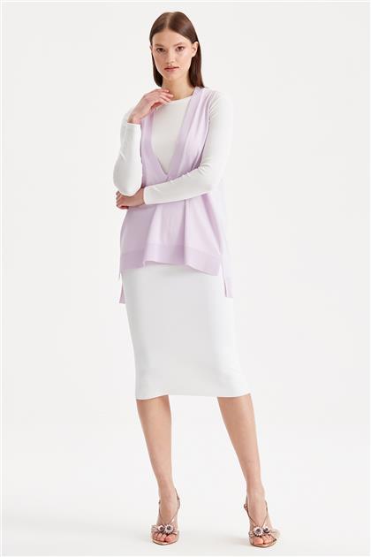 V-neck rayon sweater lilac svt.20954.1