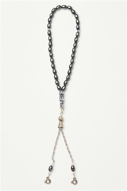 Hematite Stone Rosary-Silver 0048-06