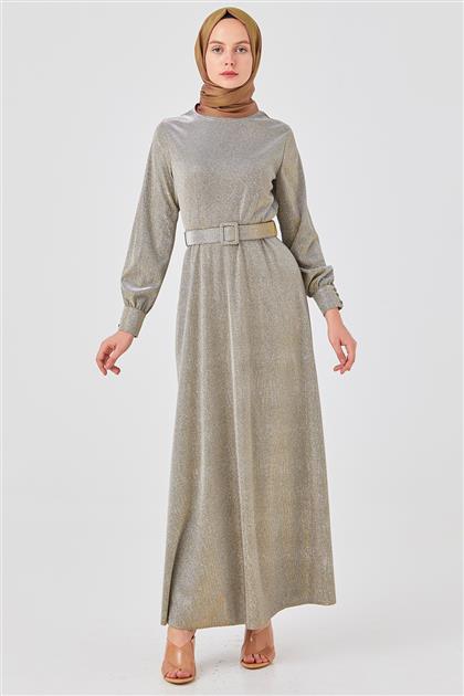 Golden silvery arched dress