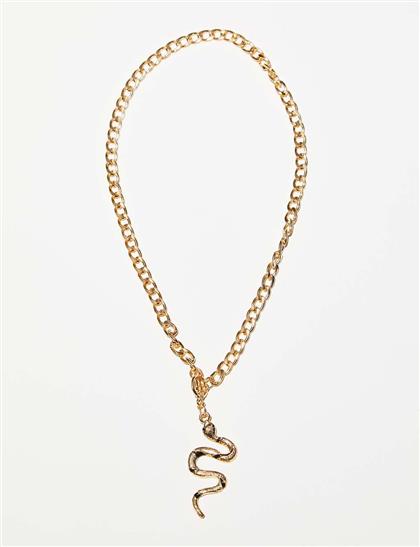 Animal symbolic thick chain necklace gold