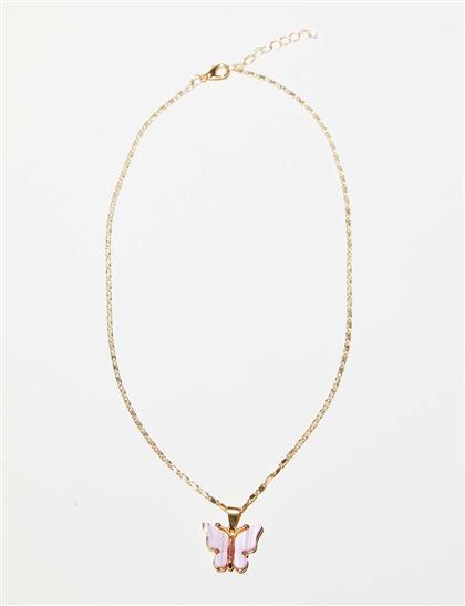 Butterfly Figured Necklace Gold
