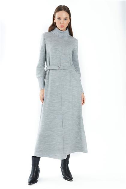Zühre Thure Long Gray Knitwear Dress E-0276 Z21KBE-0276ELB1001-R1090