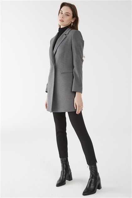 Zühre Front Button Close Long Sleeve Women Blazer Gray Jacket C-0018 Z21KBC-0018ckt1001-R1090