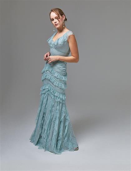 TIARA Tip Lace Dress Sage