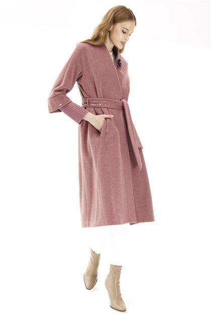Zühre Sleeve Knitwear and Pussy Connected Rose Board Coat 12743 Z21KB12743ZBM10001-R1093
