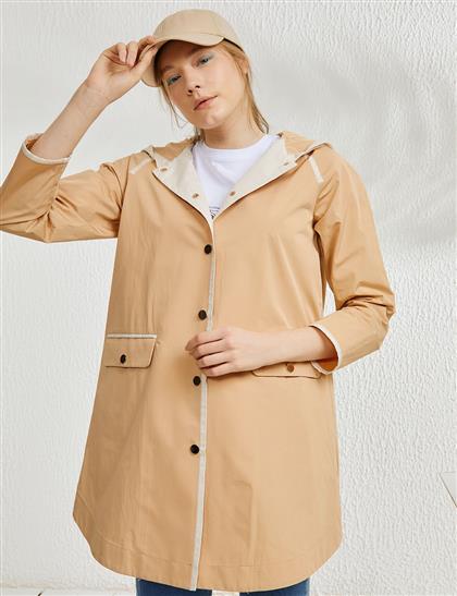 Contrast Binary seasonal trench coat beige