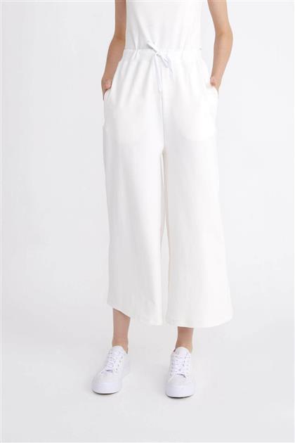 Haşema Beyaz Culotte Basıc Pantolon HSM-09-L-BE