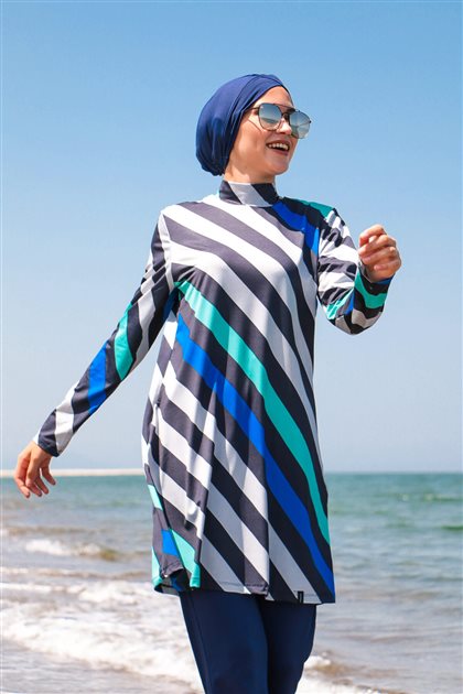 Hijab Swimwear-Navy Blue 1953-17