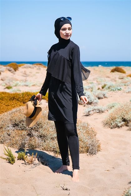 Hijab Swimwear-Black M2034-01