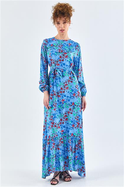 Floral Patterned Modest Dress