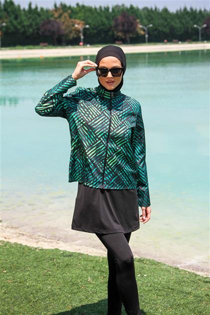 Hijab Swimwear-Black M2273-01