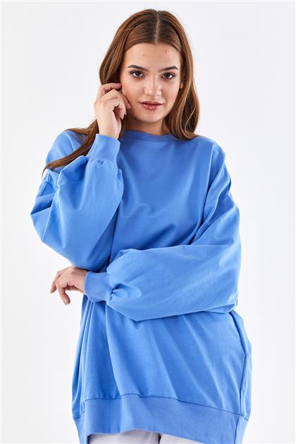 Oversize Basic Mavi Sweatshirt