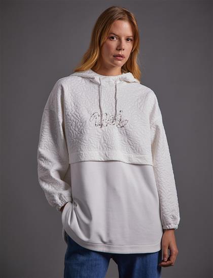 Sweatshirt-Optik Beyaz KA-A23-31018-02