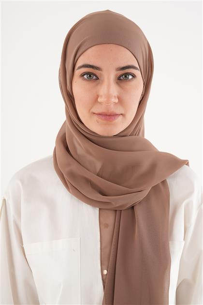Büyük Hijab Boneli Şifon Şal-Vizon 810003-72
