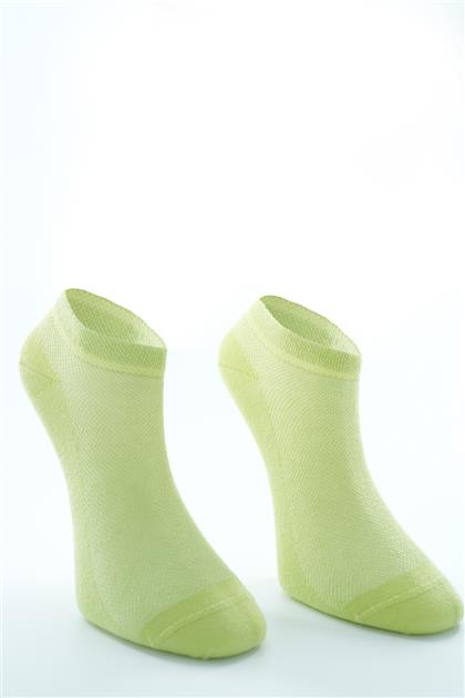 Delikli Basic Açık Yeşil Babet Çorap