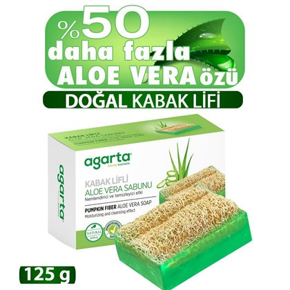 Agarta Kabak Lifli Aloevera Sabun 125 Gr-Standart AGT-012