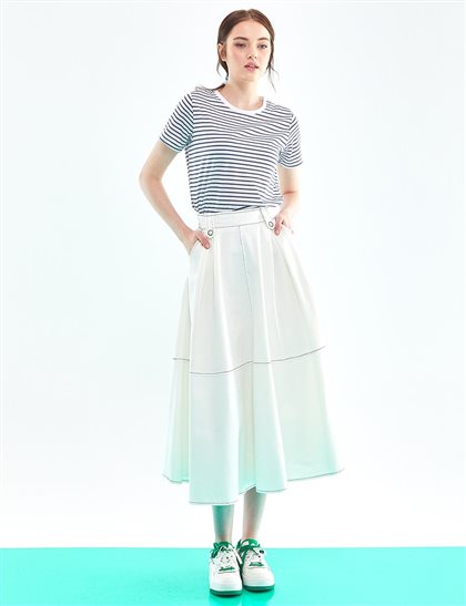 Skirt-Ecru KA-B23-12015-35