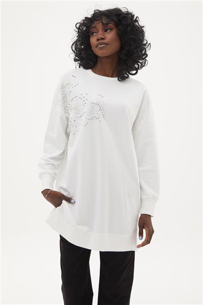 Sweatshirt-White 10443-02