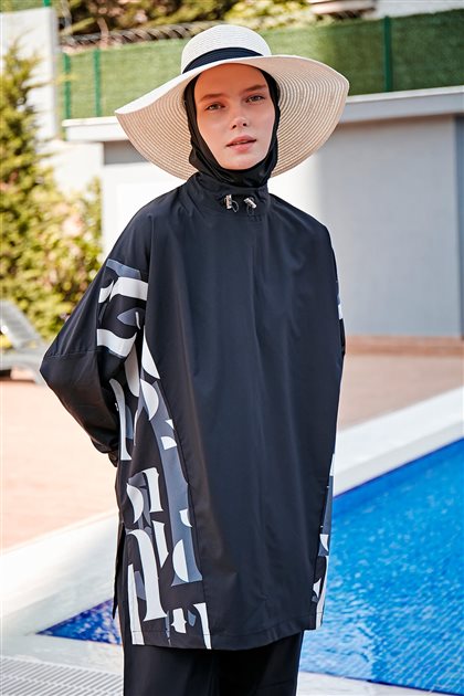Hijab Swimwear-Black M2277-01
