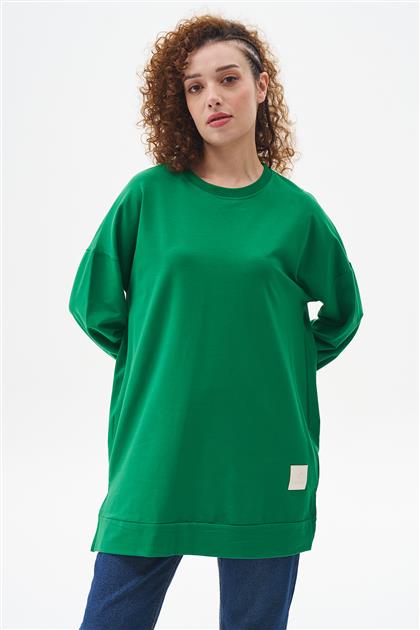 Oversize Yeşil Basic Tunik