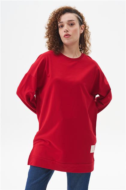 Oversize Kırmızı Basic Tunik