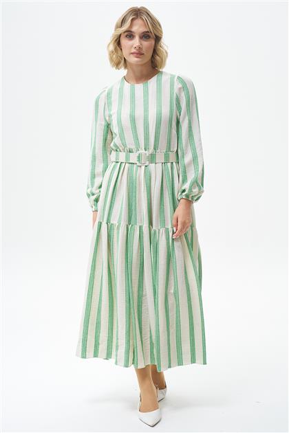 Dress-Ecru Green KYL-1740-306