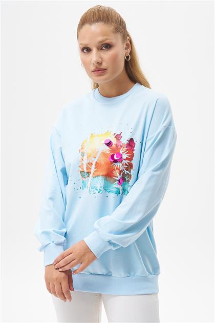 Sweatshirt-Ice Blue 270107-R061