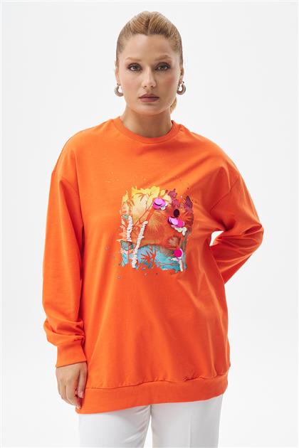 Sweatshirt-orange 270107-R213