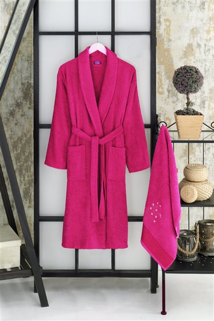 bathrobe-Fuchsia BRN-13-43