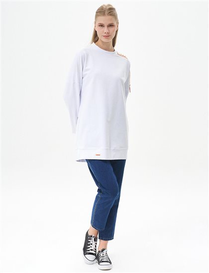 Sweatshirt-Optic White KA-B24-31005-02