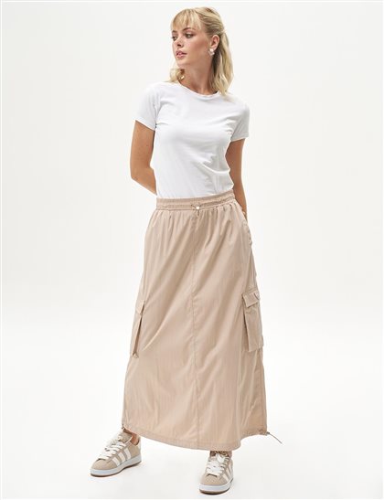 Skirt-Beige KA-B24-12017-08