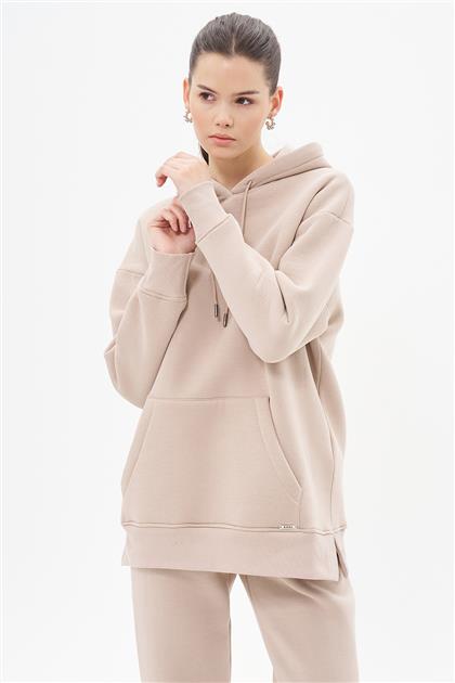 Basic Oversize Taş Sweatshirt