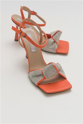 GLITTER Orange Sandals NİLOSHKA