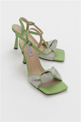 GLITTER Green Sandals NİLOSHKA