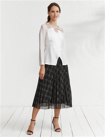 Skirt-Black Gray KY-A22-72002-12-07