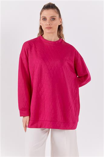 Sweatshirt-Fuchsia K-13033-43