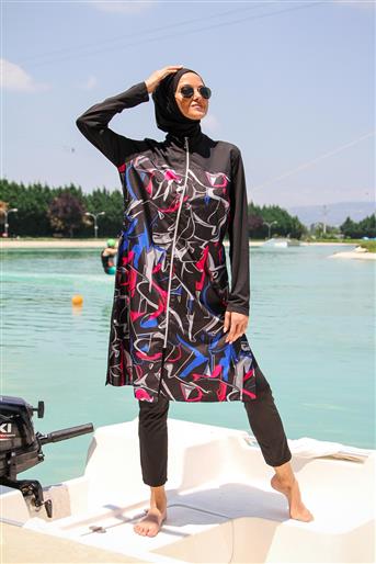 Hijab Swimwear-Black M2266-01