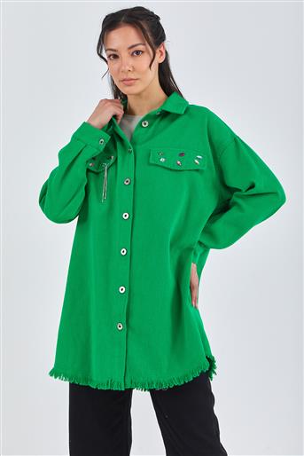 YZ-6284-143 قميص-بينيتون الأخضر