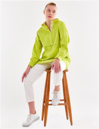 Sweatshirt-Pistachio Green KA-B23-31022-586