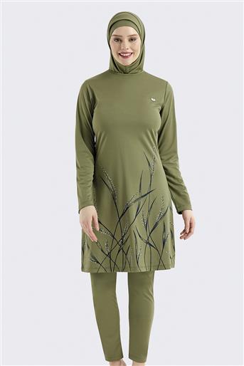 Hijab Swimwear-Olive Green 1005S-27