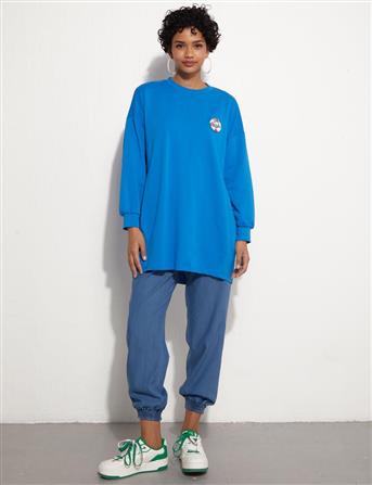Sweatshirt-Cobalt Blue KA-B23-31020-145