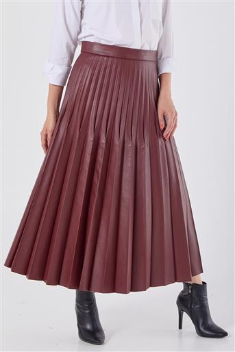 Skirt-Claret Red KA-A22-12004-26
