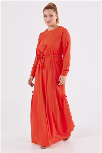 D3065-37 فستان-برتقالي