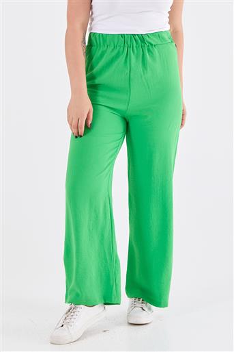 Beli Lastikli Bol Pantolon -Yeşil M18103-21